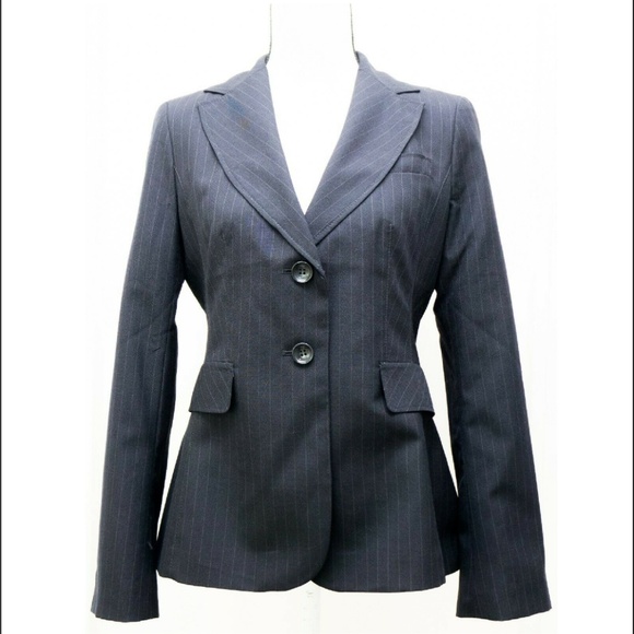 Ann Taylor Jackets & Blazers - Ann Taylor Women's blazer Size 6 black Stripped 2 button career flap poc…